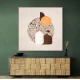 White and Brown Terrazzo Flowerpot White and Brown Terrazzo Flowerpot