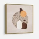White and Brown Terrazzo Flowerpot White and Brown Terrazzo Flowerpot
