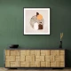 White and Brown Terrazzo Flowerpot White and Brown Terrazzo Flowerpot