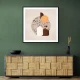 White and Brown Terrazzo Flowerpot White and Brown Terrazzo Flowerpot