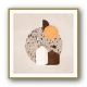 White and Brown Terrazzo Flowerpot White and Brown Terrazzo Flowerpot