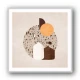White and Brown Terrazzo Flowerpot White and Brown Terrazzo Flowerpot