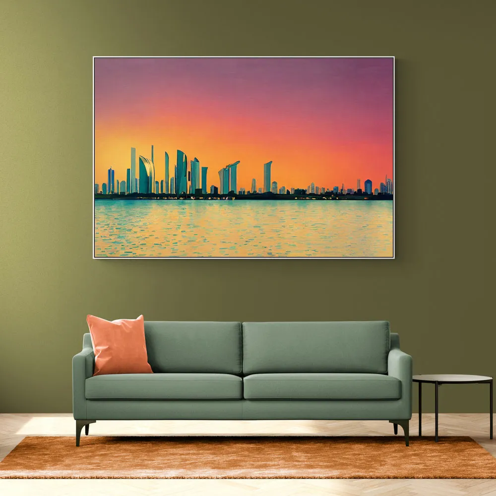Abu Dhabi Skyline in a Hockney Style Abu Dhabi Skyline in a Hockney Style