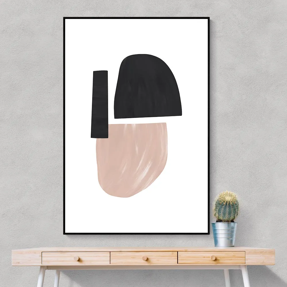 Black and Nude Abstract Shapes Black and Nude Abstract Shapes