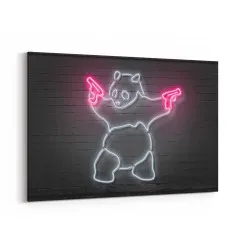 Banksy Panda Neon