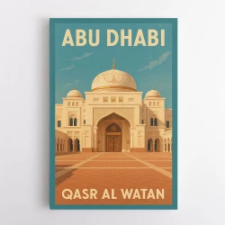 Abu Dhabi Qasr Al Watan Travel Poster Wall Art