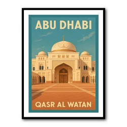 Abu Dhabi Qasr Al Watan Travel Poster Wall Art