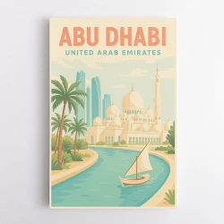 Abu Dhabi Travel Poster Wall Art