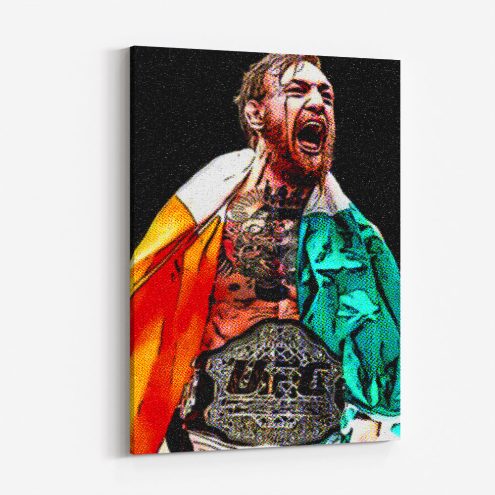 Poster Conor McGregor - Affiche MMA 200g Satiné, Fabriqué En France (sans Cadre)