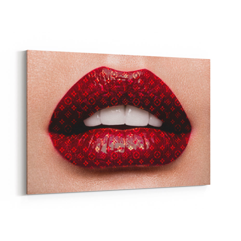 LV Red Lips Wall Art